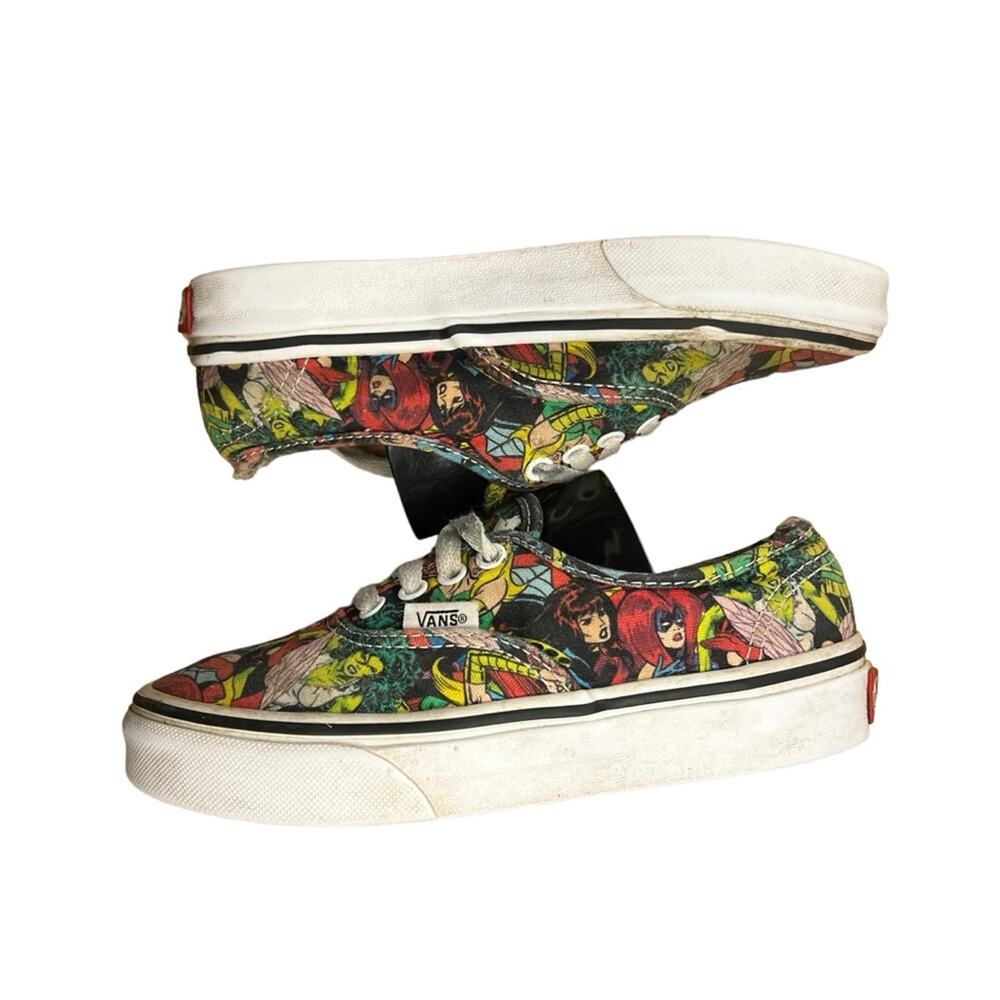 Vans Kids Multicolor Comic Print Sneakers - Red, Blue, Yellow, Green - Picture 4 of 9